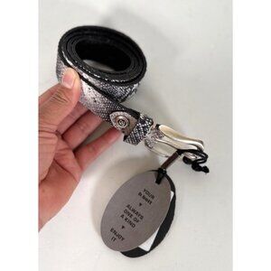 B. Belt Snake Print Leather Bona Women's Size XS/S